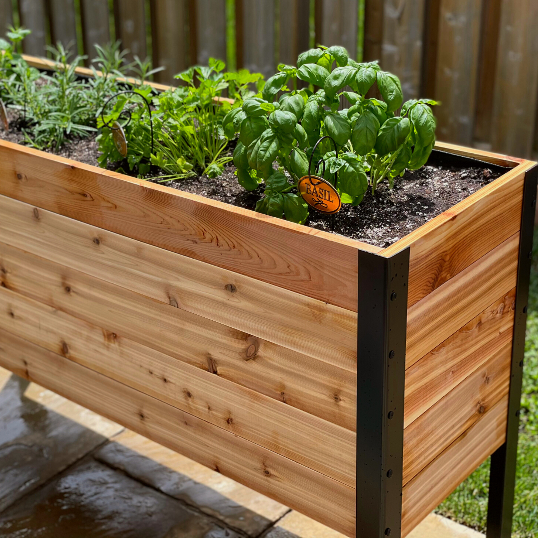 18 x 48 Raised Garden Bed - 30 TALL – rectangular cedar planter box for outdoor and garden use
