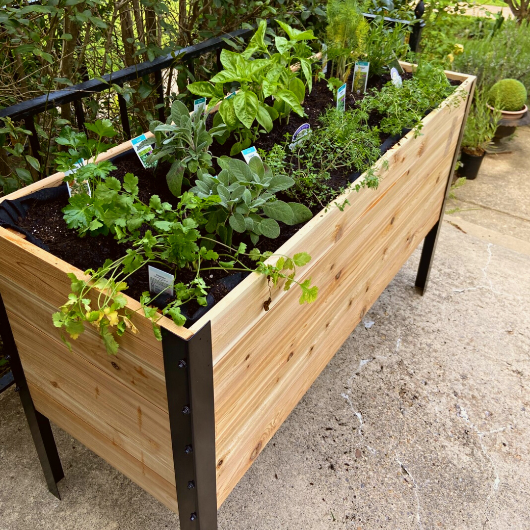 elevated planters box 18"x48" Cedar Raised Bed
