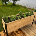 18 x 60 Raised Garden Bed - 30 TALL – rectangular cedar planter box for outdoor and garden use